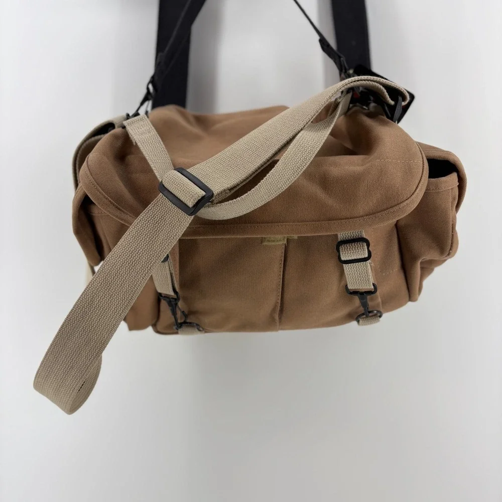 Domke F-2 Original Camera Bag Canvas Made in USA Padded Insert Shoulder Brown